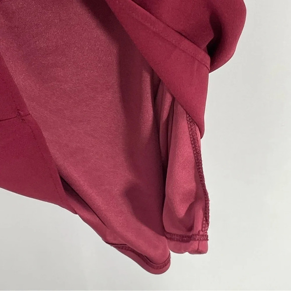 Lulu’s Last Love Song Burgundy Tie Waist Bell Sleeve Mini Dress - Picture 6 of 10